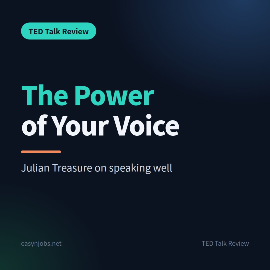 Unlocking the Power of Your Voice: Julian Treasure’s TED Talk